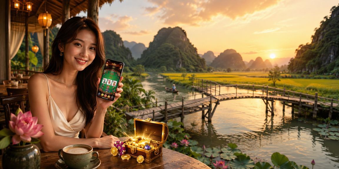 Góc chơi bài ở Ninh Bình với ly cà phê Việt Nam